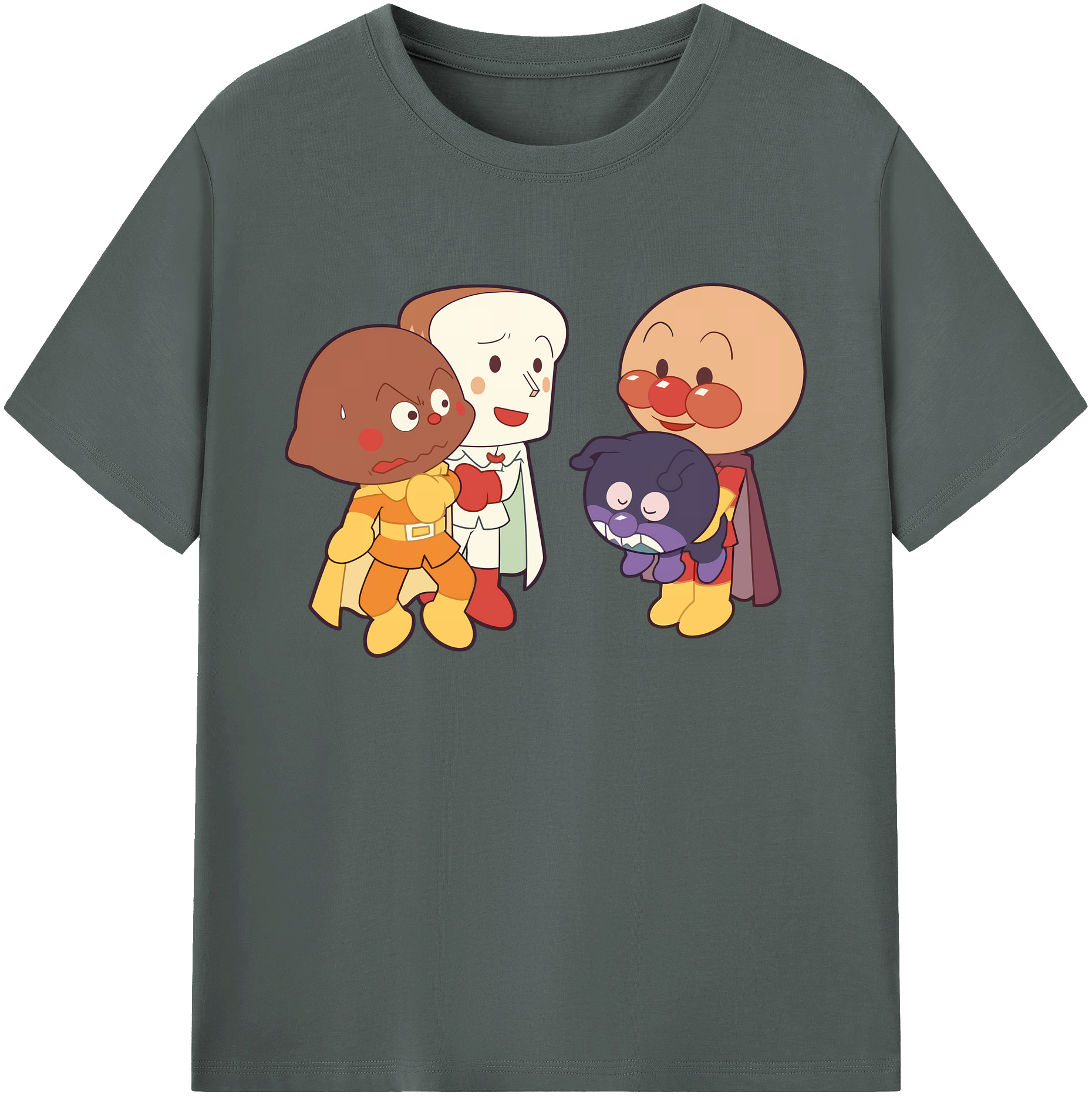 （画像用） アンパンマン Anpanman 綿100％ メンズ半袖Tシャツ｜肌触りやわらか＆通気性